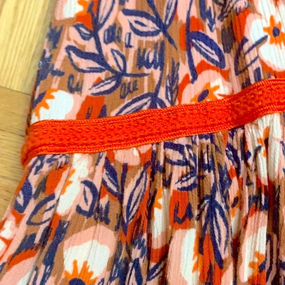 Gymboree EUC Girls Size 5 - Flutter Sleeve Floral Dress - Drop Waist - LIKE NEW!